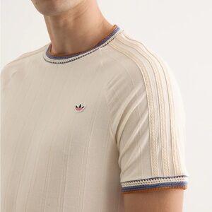 Adidas X CLOT Cream Knit Detail Ribbed T-Shirt